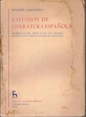 ESTUDIOS DE LITERATURA ESPAÑOLA