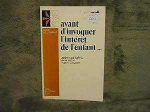 Seller image for AVANT D'INVOQUER L'INTERET DE L'ENFANT for sale by La Bouquinerie  Dd