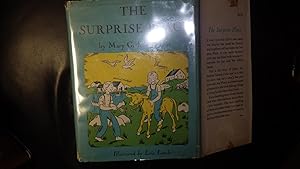 Image du vendeur pour SURPRISE PLACE in Blue Color Dustjacket Illustrated by Lois Lenski of Barefoot Boy & Girl on Farm with Her riding Yellow Calf called Sea Weed Near Water Dock with White birds flying Over, It wasn t just that Ellen s Last na mis en vente par Bluff Park Rare Books