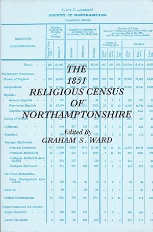 The 1851 Religious Census of Northamptonshire