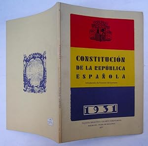 Imagen del vendedor de Constitucin De La Repblica Espaola a la venta por La Social. Galera y Libros