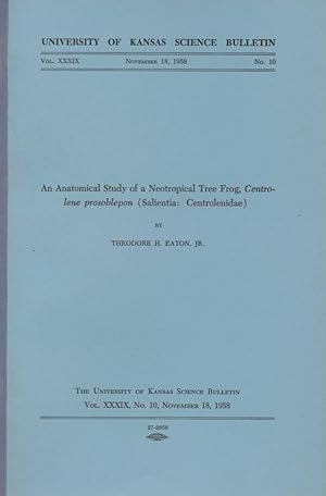 Imagen del vendedor de An Anatomical Study of a Neotropical Tree Frog, Centrolene Prosoblepon (Salientia: Centrolenidae) a la venta por Frank's Duplicate Books