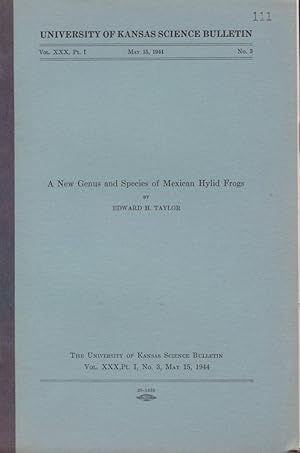 Seller image for A New Genus and Species of Mexican Hylid Frogs for sale by Frank's Duplicate Books