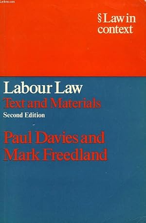 Bild des Verkufers fr LABOUR LAW: TEXT AND MATERIALS zum Verkauf von Le-Livre