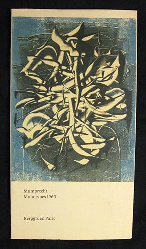 Bild des Verkufers fr MUMPRECHT : MONOTYPES 1960. zum Verkauf von Librairie de l'Univers