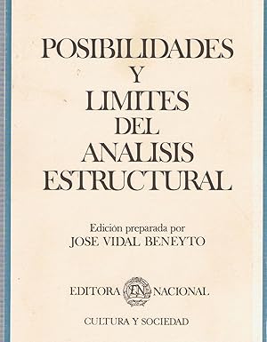 Seller image for POSIBILIDADES Y LMITES DEL ANLISIS ESTRUCTURAL. Una investigacin concreta en torno a lenguaje y poesa for sale by Librera Torren de Rueda