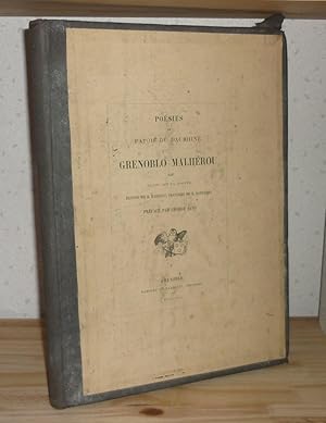 Seller image for Posies en patois du Dauphin. Grenoblo malhrou par Blanc dit la Goutte, dessins de D. Rahoult, gravures de E. Dardelet, prface par Georges Sand, Grenoble, Rahoult et Dardelet diteurs, 1864. for sale by Mesnard - Comptoir du Livre Ancien