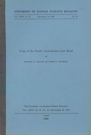 Imagen del vendedor de Frogs of the Family Centrolenidae from Brasil a la venta por Frank's Duplicate Books