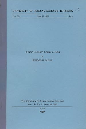 Imagen del vendedor de A New Caecilian Genus in India a la venta por Frank's Duplicate Books