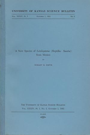 Seller image for A New Species of Leiolopisma (Reptilia: Sauria) from Mexico for sale by Frank's Duplicate Books