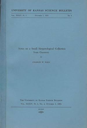 Image du vendeur pour Notes on a Small Herpetological Collection from Guerrero mis en vente par Frank's Duplicate Books