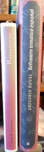 Seller image for REFRANERO TEMTICO ESPAOL Recopilacin de 5000 refranes con comentarios de los 2000 ms significativos + ROMANCERO (2 libros) for sale by Libros Dickens