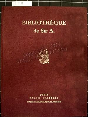 Bibliothèque de Sir A. Livres anciens, exemplaires imprimés sur peau de vélin. Architecture - Ant...