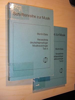 Bild des Verkufers fr Verzeichnis deutschsprachiger Musiksoziologie 1848 - 1973. Teil A + B (2 Bnde kpl.) zum Verkauf von Versandantiquariat Rainer Kocherscheidt