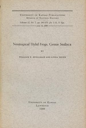 Image du vendeur pour Neotropical Hylid Frogs, Genus Smilisca. mis en vente par Frank's Duplicate Books