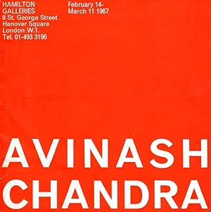 Bild des Verkufers fr Avinash Chandra. Hamilton Galleries, February 14 - March 11 1967. zum Verkauf von Antiquariat Querido - Frank Hermann