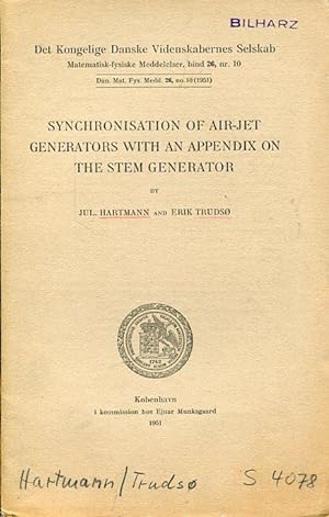 Seller image for Syncronisation of Air-Jet Generators with an Appendix on the Steam Generator. for sale by Antiquariat am Flughafen