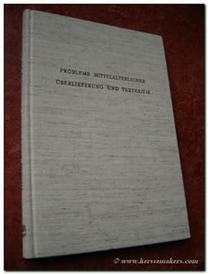 Seller image for Probleme mittelalterlicher berlieferung und Textkritik. Oxforder Colloquium 1966. for sale by Emile Kerssemakers ILAB
