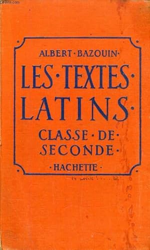 Seller image for LES TEXTES LATINS, CLASSE DE 2de for sale by Le-Livre