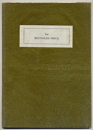 Bild des Verkufers fr For Reynolds Price 1 February 1983 zum Verkauf von Between the Covers-Rare Books, Inc. ABAA