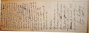 Article manuscrit autographe signé du littérateur Jean Guétary sur George WASHINGTON (Peut être p...