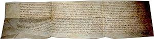DOCUMENT ORIGINAL DU 16eme siècle manuscrit sur parchemin datant de 1546. Il semble que ce soit u...