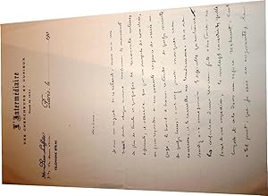 Belle lettre autographe à entête de l'Intermédiaire des chercheurs curieux signée Georges Montor...