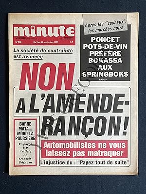 MINUTE-N°908-DU 5 AU 11 SEPTEMBRE 1979