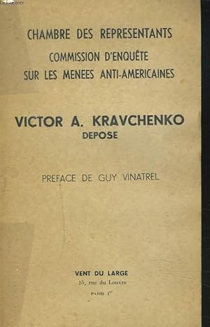 Bild des Verkufers fr CHAMBRE DES REPRESENTANTS. COMISSION D'ENQUETE SUR LES MENEES ANTI-AMERICAINES zum Verkauf von Le-Livre