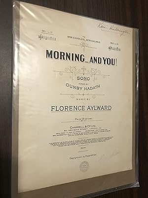 Imagen del vendedor de Morning _ and You! ( Sheet Music ) a la venta por COVENANT HERITAGE LIBRIS