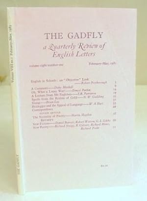 Immagine del venditore per The Gadfly - A Quarterly Review Of English Letters - Volume Eight [8] Number I, February May 1985 venduto da Eastleach Books