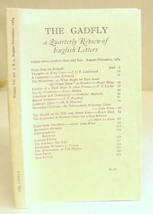Immagine del venditore per The Gadfly - A Quarterly Review Of English Letters - Volume Seven [7] Numbers III And IV, August November 1984 venduto da Eastleach Books