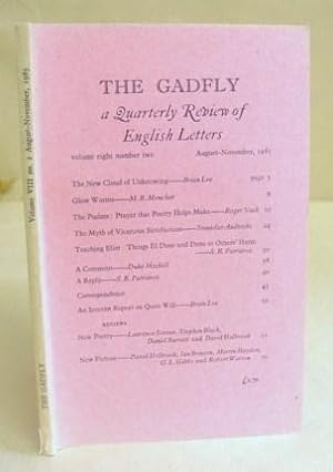 Immagine del venditore per The Gadfly - A Quarterly Review Of English Letters - Volume Eight [8] Number II, August November 1985 venduto da Eastleach Books