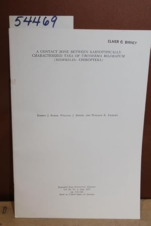 Immagine del venditore per A Contact Zone Between Karyotypically Characterized Taxa of Uroderma Bilobatum (Mammalia: Chiroptera) venduto da Princeton Antiques Bookshop