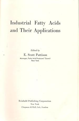 Imagen del vendedor de Industrial Fatty Acids and Their Applications a la venta por Michael Moons Bookshop, PBFA