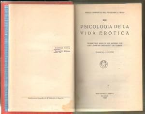 Seller image for PSICOLOGIA DE LA VIDA EROTICA for sale by Librera Raimundo