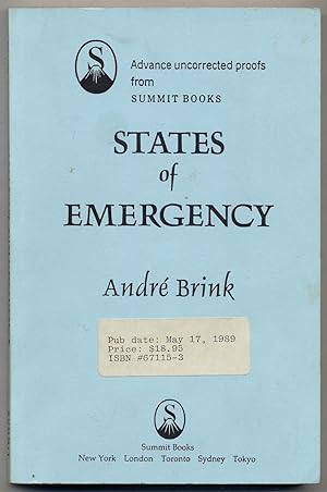 Bild des Verkufers fr States of Emergency zum Verkauf von Between the Covers-Rare Books, Inc. ABAA