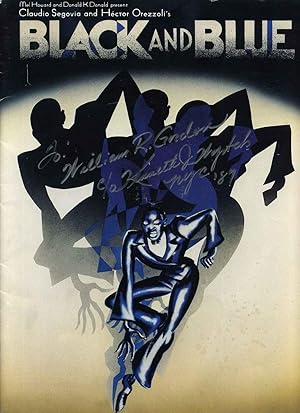 BLACK AND BLUE. Souvenir Program from 1987 signed by 16 members of the cast.