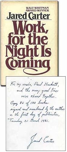 Bild des Verkufers fr Work, for the Night is Coming zum Verkauf von Between the Covers-Rare Books, Inc. ABAA