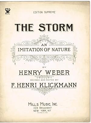 Imagen del vendedor de THE STORM: AN IMITATION OF NATURE (Shepherd's Song) ~ (for piano) (Edition Supreme) a la venta por SUNSET BOOKS