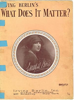 Seller image for WHAT DOES IT MATTER? ~ (for piano) for sale by SUNSET BOOKS