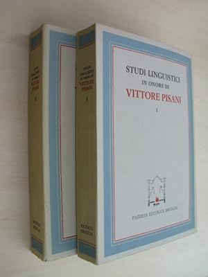 Studi linguistici in onore di Vittore Pisani. Vol. 1. 2.