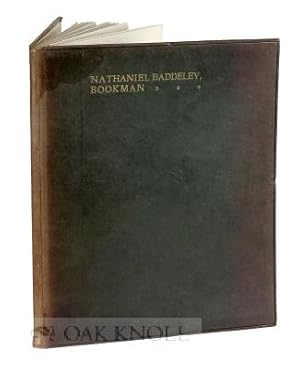 Seller image for NATHANIEL BADDELEY, BOOKMAN, A PLAY FOR THE FIRESIDE IN ONE ACT. Illustrated by Fred Lawson for sale by Oak Knoll Books, ABAA, ILAB