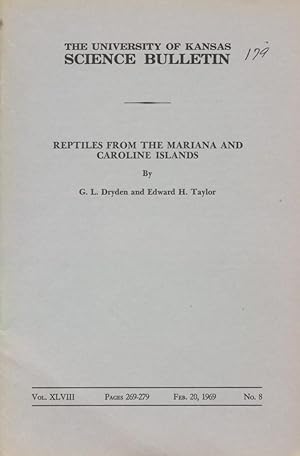 Image du vendeur pour Reptiles from the Mariana and Caroline Islands mis en vente par Frank's Duplicate Books