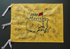 Augusta, U.S., Masters, Hand Signed, 2010, Flag, 28 signatures, Major Winners and World Number On...