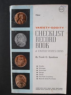 Bild des Verkufers fr VARIETY-ODDITY CHECKLIST RECORD BOOK OF UNITED STATES COINS zum Verkauf von The Book Scot