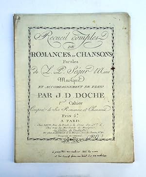 Recueil complet de Romances et Chansons. 2 Teile.