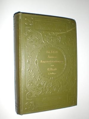 Image du vendeur pour Atlas der usserlich sichtbaren Erkrankungen des Auges nebst Grundriss ihrer Pathologie und Therapie. Mit 86 farb. Abbildungen auf 46 Tafeln nach Aquarellen von Maler Johann Fink und 13 schwarzen Abbildungen im Text. mis en vente par Stefan Kpper