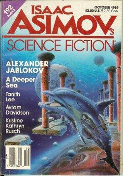 Bild des Verkufers fr Isaac ASIMOV'S Science Fiction: October, Oct. 1989 zum Verkauf von Books from the Crypt