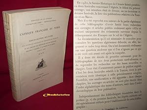 Image du vendeur pour AFRIQUE FRANAISE DU NORD. Bibliographie militaire des ouvrages franais ou traduits en franais et des articles des principales revues franaises relatifs  l'Algrie,  la Tunisie et au Maroc . ( Jusqu'en 1927 ) . ------- TOME 3 mis en vente par Okmhistoire